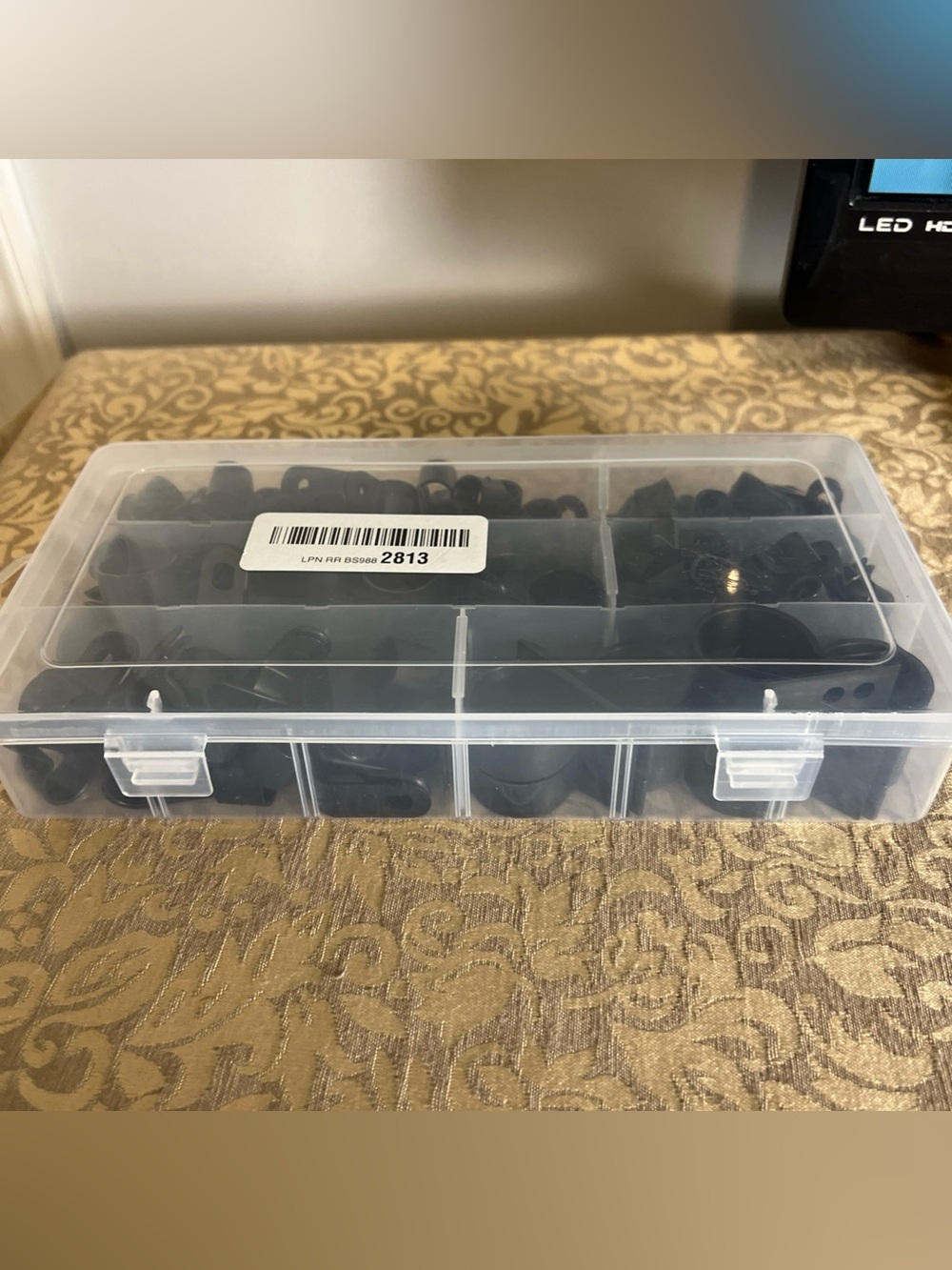 P Clamp, /Box Black Nylon Plastic P Clips Clamp Fasteners Assorted Tools
